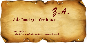 Zámolyi Andrea névjegykártya
